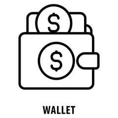 Wallet Icon simple and easy to edit for your design elements