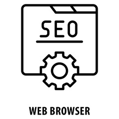 Obraz premium Web Browser Icon simple and easy to edit for your design elements