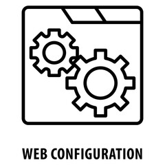 Web Configuration Icon simple and easy to edit for your design elements