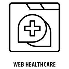 Obraz premium Web Healthcare Icon simple and easy to edit for your design elements