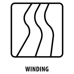 Winding Icon simple and easy to edit for your design elements