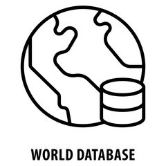 World Database Icon simple and easy to edit for your design elements