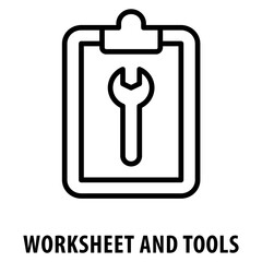 worksheet and tools Icon simple and easy to edit for your design elements