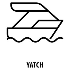Yatch Icon simple and easy to edit for your design elements