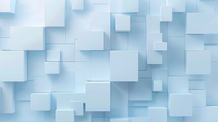 Elegant Geometric Blue Tonal Abstract Wall Background with Overlapping Squares