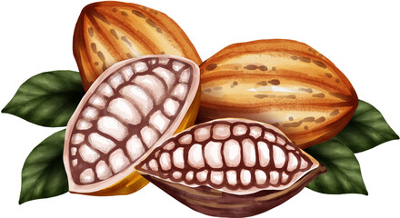 cocoa watercolor elements