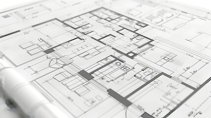 Floor plan icons and blueprints symbolize the meticulous planning required for efficient subleasing.