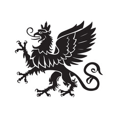 Griffins Shilaouttes Vector Illustration