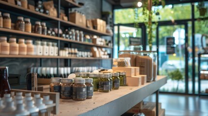 Obraz premium Modern Health Food Store Interior