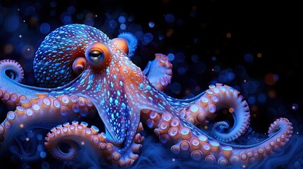 vector illustration of octopus on a plain background 1 AI Generative