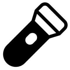 flashlight  glyph  icon vector illustration isolated on white background