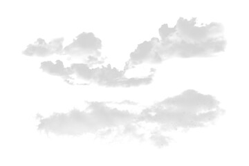Realistic White Clouds Cutout background