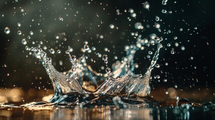 Close-Up of Water Splash in Motion