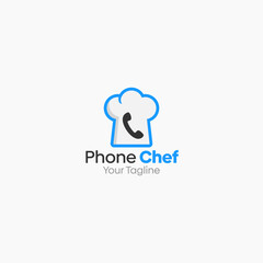 Phone Chef Logo Vector Template Design. Good for Business, Start up, Agency, and Organization