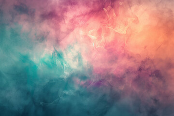 Ethereal Mist: Abstract Blue, Pink, and Orange Gradient Art