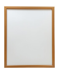 Elegant Natural Wooden Frame with Vertical Blank White Canvas for Personalized Artwork.