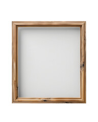 Obraz premium Rustic Wooden Frame with Blank Square Canvas for Custom Art and Photography Displays.