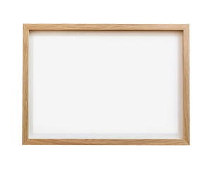 Light Oak Wooden Frame with Blank Square Canvas for Customizable Art and Photo Displays.