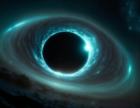 Impressionnante repr&eacute;sentation d'un trou de ver dans l'espace, astronomie 