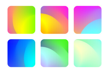 set of colorful gradient banner backgrounds