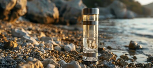 Stylish Compact Water Filter Bottle for Travelers with Clear Filtration Mechanism View