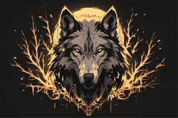  illustration of a wolf