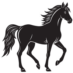 Obraz premium horse silhouette isolated on white
