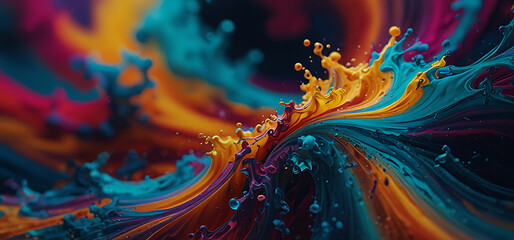 Obraz premium Abstract Background swirling colors and shapes, fluid dynamics, vibrant 