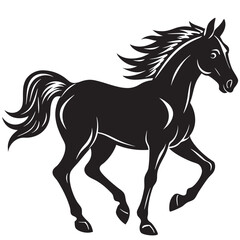 Obraz premium horse silhouette isolated on white