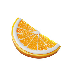 3D Render of Orange Slice on Transparent Background, High-Quality Image for Food, Art, and Design Projects, Perfect for Culinary and 3D Icon Design