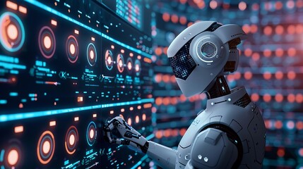 Fototapeta premium AI Investment Platforms An AIdriven investment platform providing realtime portfolio optimization and risk management