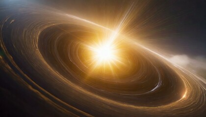 spiral dust with lens flare 