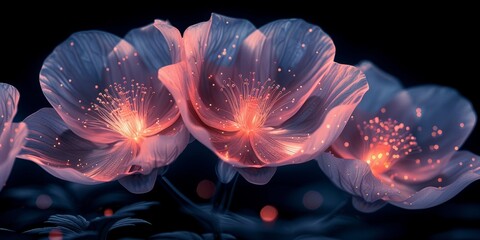 Glowing Floral Illustration With Delicate Petals