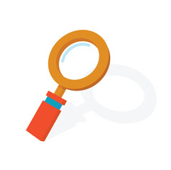 Magnifying glass icon design in perspective. Search icon design. Vector illustration.	

