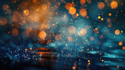 Abstract bokeh background with warm and cool colors.  A festive and magical feel.  Perfect for holiday or celebration designs.