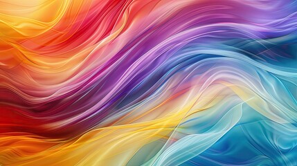 Obraz premium Dynamic waves of vibrant abstract colors