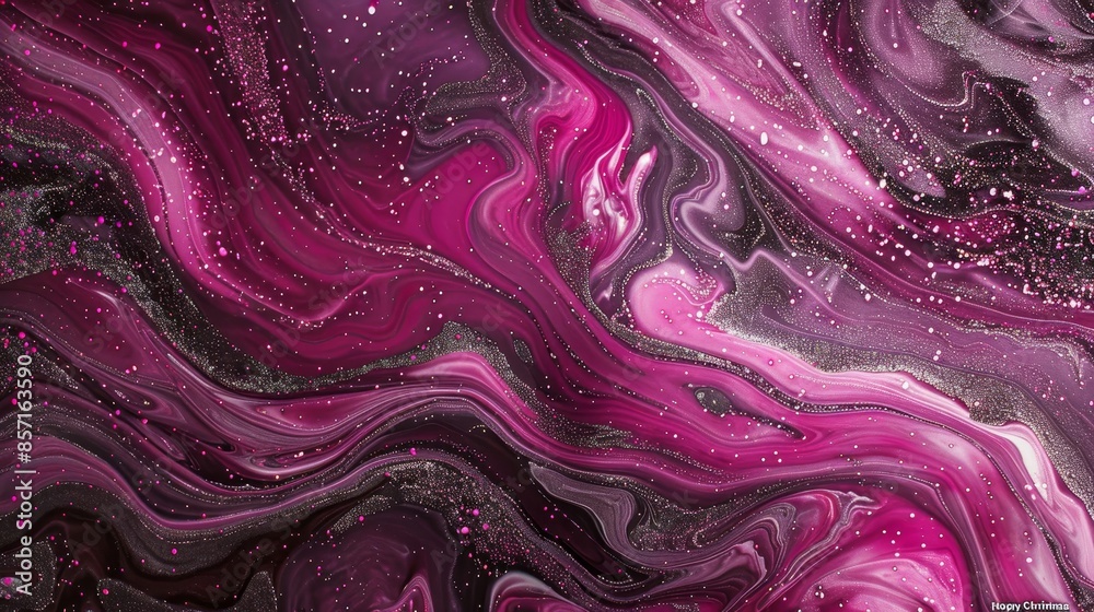 Canvas Prints abstract dark texture with marbled magenta and silver patterns sparkling particles background