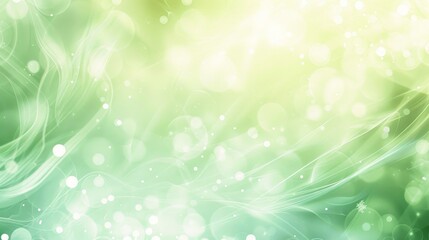 Pale green and white gradients with bokeh effects light trails and swirling mist. background