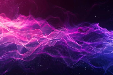 Obraz premium A dark abstract background with waves of purple and pink light