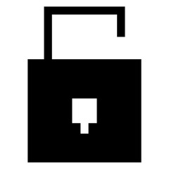 padlock  glyph  icon vector illustration isolated on white background