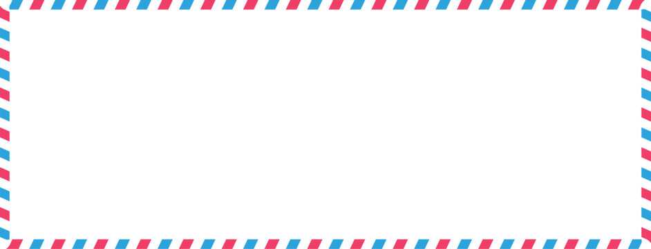 A set of postcards. The template of the reverse side of a postcard of different formats. Vector illustration.