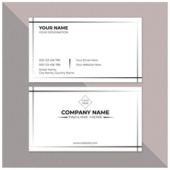 Simple White Minimal Business Card