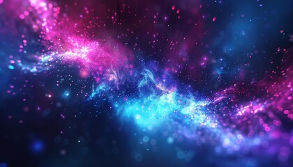 Fototapeta premium A dark abstract background with a burst of blue and purple light