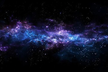 Fototapeta premium A dark abstract background with a burst of blue and purple light