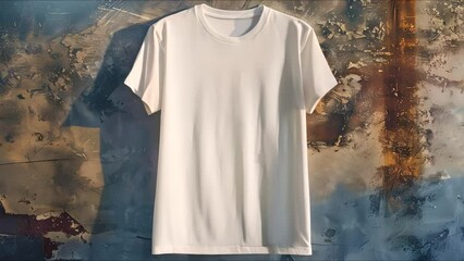 Blank white tshirt with room for text or design. Concept Fashion, Apparel, Graphic Design, Clothing Brand, Customizable Design