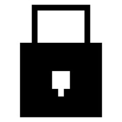 lock  glyph  icon vector illustration isolated on white background