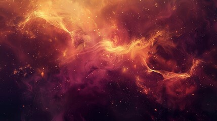 Fototapeta premium Abstract gradient of maroon to gold with mist-like textures. background