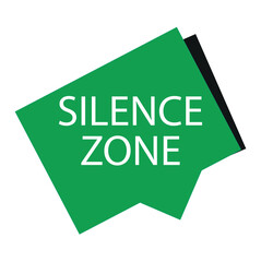 silence zone sign with megaphone vector icon