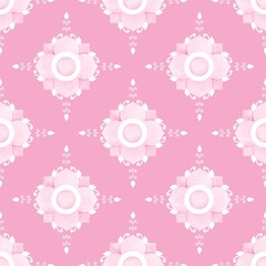 Ancient flower pattern pink