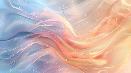 Pastel ribbons with tiny star particles and gradient transitions ethereal feel background